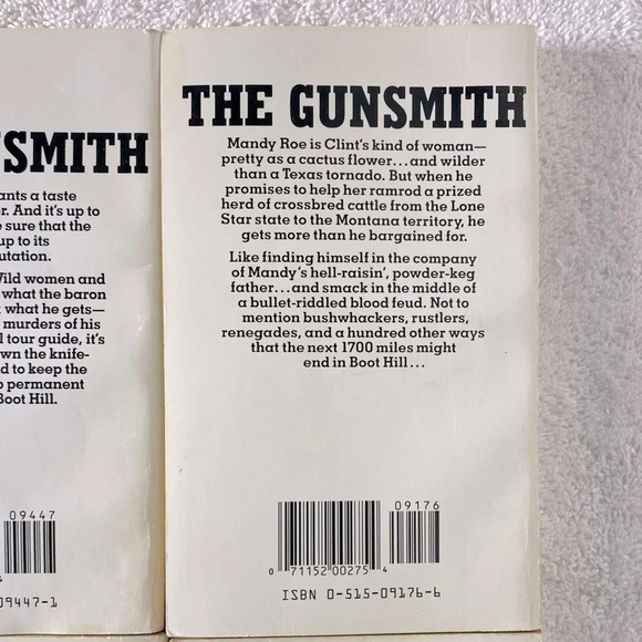 Vintage The Gunsmith  All Action Western Romance Novel x4 - Picture 11 of 14